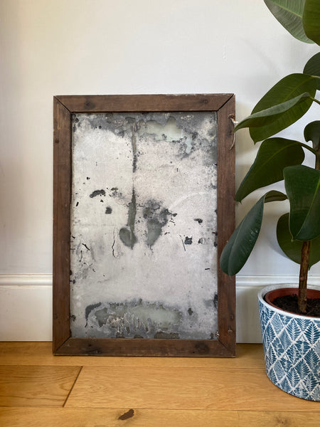 Scratch Built Make-Do Mirror Made From Scraps Of Wood - Source Vintage