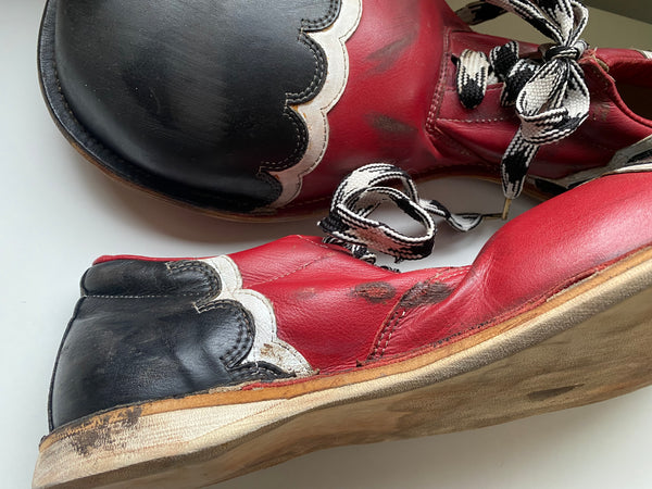 Pair Of Vintage Leather Retired Clown Shoes c.1970’s