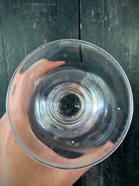 Antique 19th Century Glass Goblet Heavily Inscribed In Diamond Point With Various Imagery & Verse