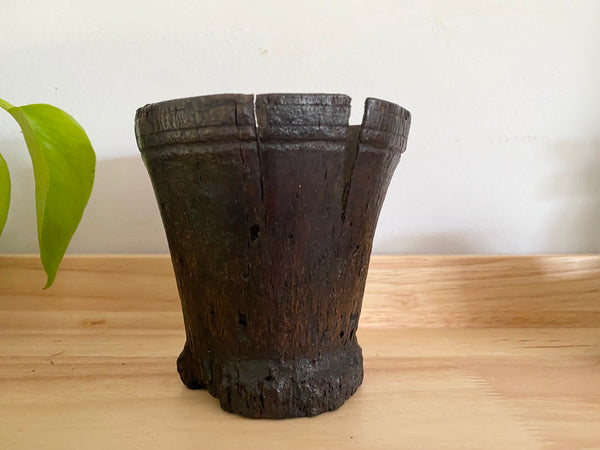 *RESERVED* Astonishing Ancient Treen Possibly Lámhóg Beaker - Source Vintage