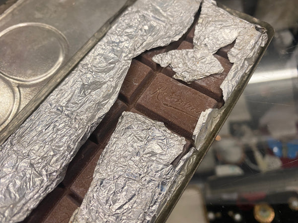 Rare Untouched Rowntree’s Silver Jubilee Chocolate Bar In Original Tin From 1935 - Source Vintage