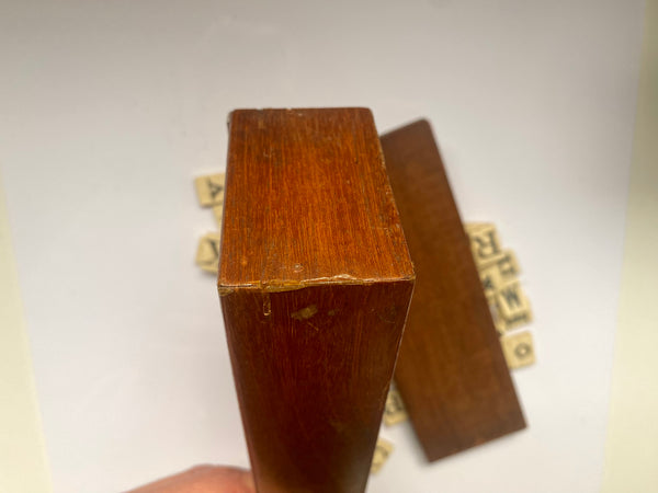 Antique Victorian Double Sided  Spelling Set c.1850s - Source Vintage