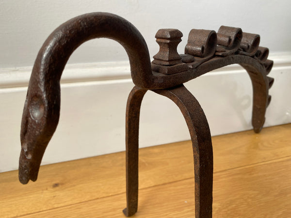 Rare Antique 18th Century Hand Forged Fire Dragon Possibly Catalonian - Source Vintage