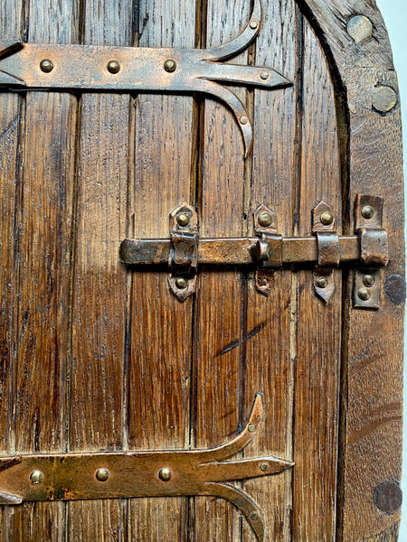 Curious Antique Arts & Crafts Period Miniature Folk Art Door c.1880-1920