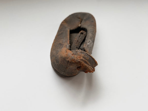 Concealed Shoe Found In Chimney Breast Of 18th Century House Used As Protection Against Witches - Source Vintage