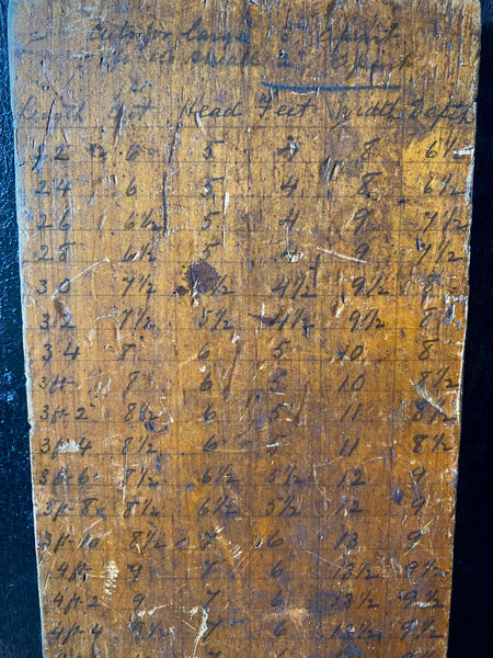 Rare Antique 19th Century Coffin Maker’s Sizing And Design Reference Template Board