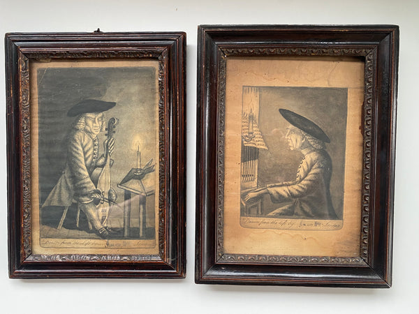 Rare Pair Original Antique 18th Century Drawings By Notable Early Slave Abolitionist ‘Granville Sharp’ - Source Vintage