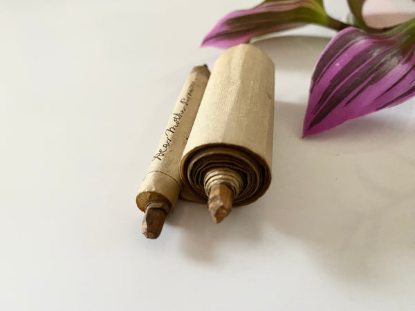 A Humorous Meter Long Letter Dated 1919 & Rolled Around Two Sticks - Source Vintage