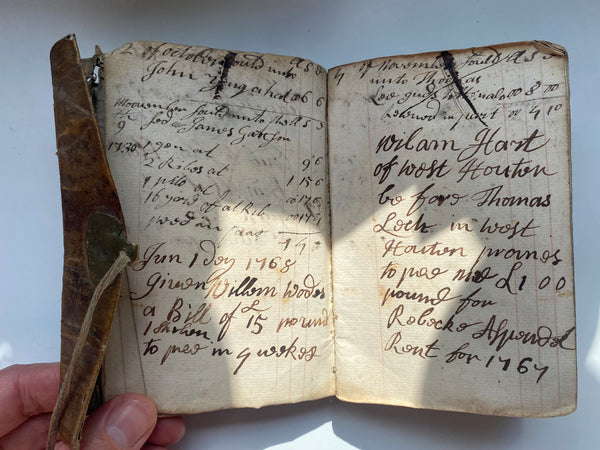 Very Interesting Antique Early 18th Century Ledger With A Dark Past - Source Vintage