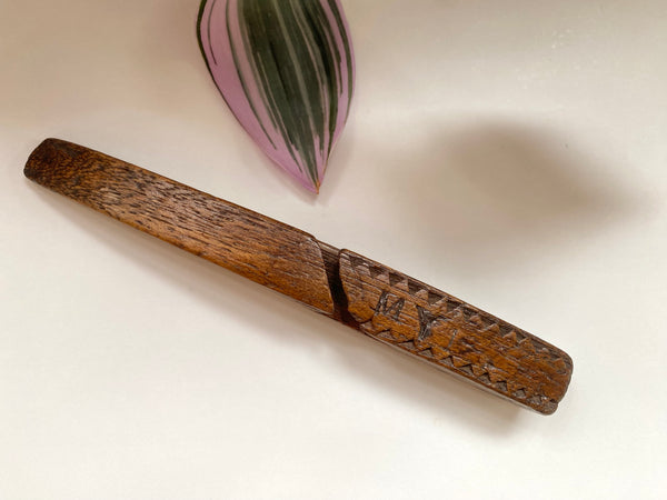 Rare Antique Early 19th Century Child’s Miniature Treen Knitting Sheath Initialled - Source Vintage
