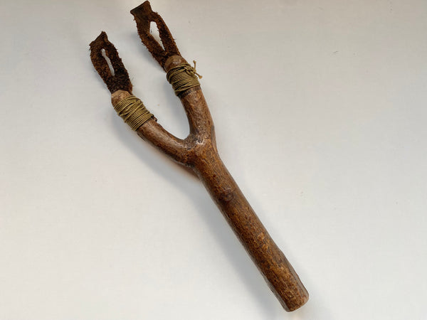 Vintage Folk Art Estate Made Childs Slingshot Toy Handle - Source Vintage