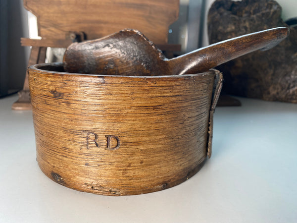 Early George IV Treen Grain Measure & Scoop With Link To The ‘Swing Riots’ Of 1843 With Provenance - Source Vintage