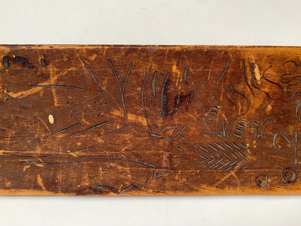 Unusual Folk Art Doodle Board Fragment Unknown Origin With Name ‘Herbet Herbert’ - Source Vintage
