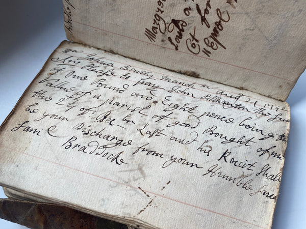 Very Interesting Antique Early 18th Century Ledger With A Dark Past - Source Vintage