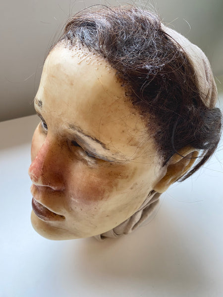 Antique Wax Medical Moulage Of A Female c.1900