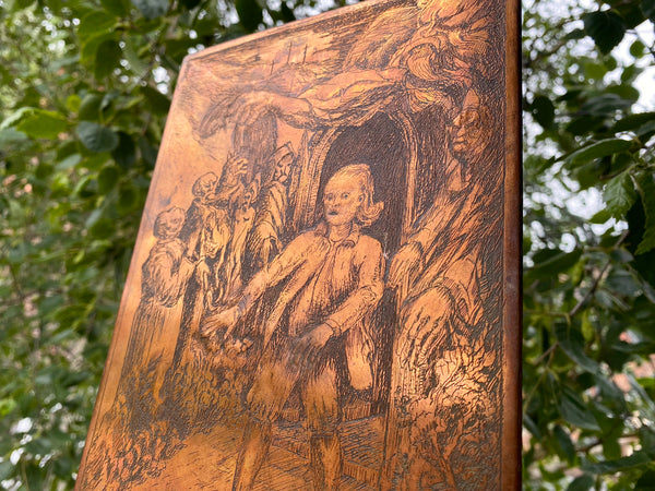 Rare Spooky Antique 19th Century Copper Printing Plate - Source Vintage