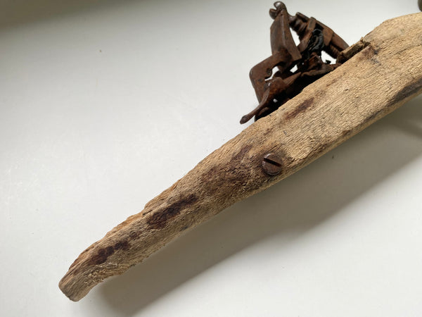 Primitive Folk Art Scratch Built Toy Pistol