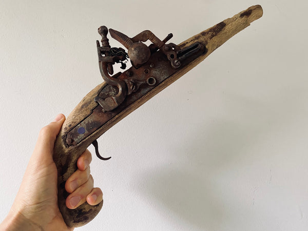 Primitive Folk Art Scratch Built Toy Pistol
