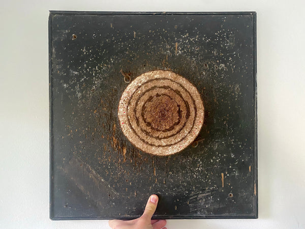 Antique Fairground Dartboard In Untouched Original Folk Art Primitive Style - Source Vintage