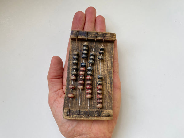 Antique Folk Art Scratch Built Abacus c.1900 - Source Vintage