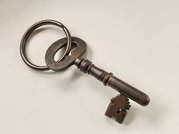 Rare Heavy Antique 19th Century Prison Cell Master Key Charles Smith Sons & Co Birmingham - Source Vintage
