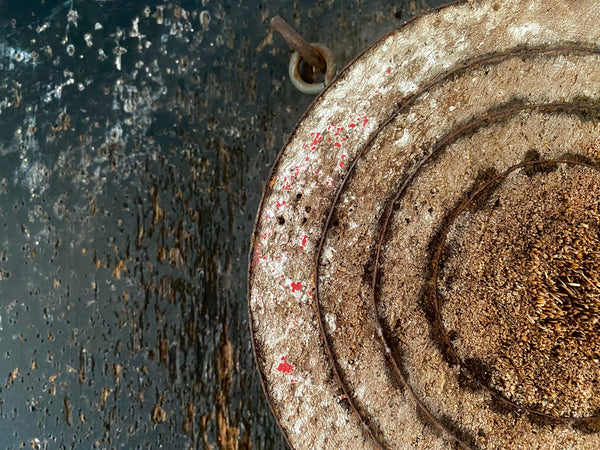 Antique Fairground Dartboard In Untouched Original Folk Art Primitive Style - Source Vintage