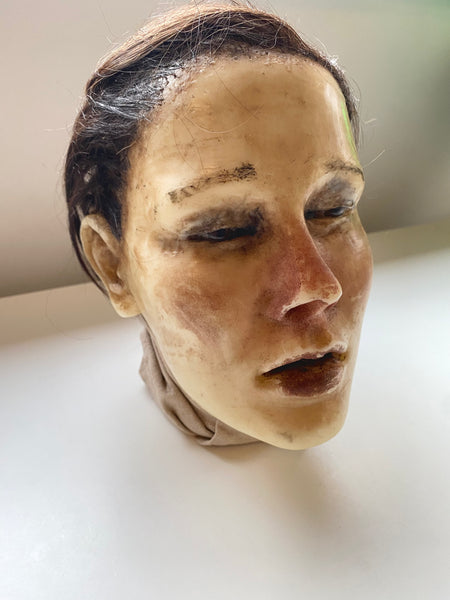 Antique Wax Medical Moulage Of A Female c.1900