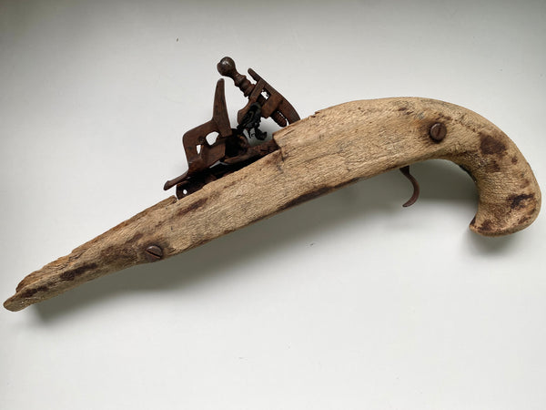 Primitive Folk Art Scratch Built Toy Pistol