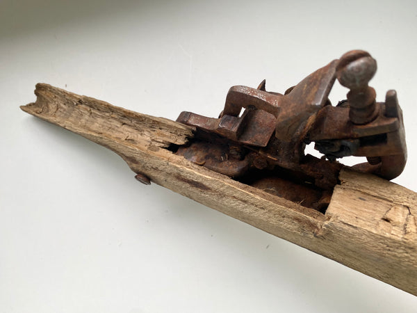 Primitive Folk Art Scratch Built Toy Pistol