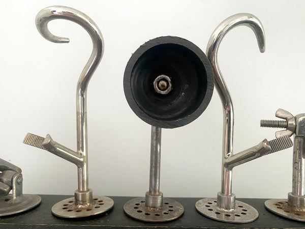 A Selection Of Prosthetic Arm Attachments Mounted On A Wooden Base c.1930’s - Source Vintage