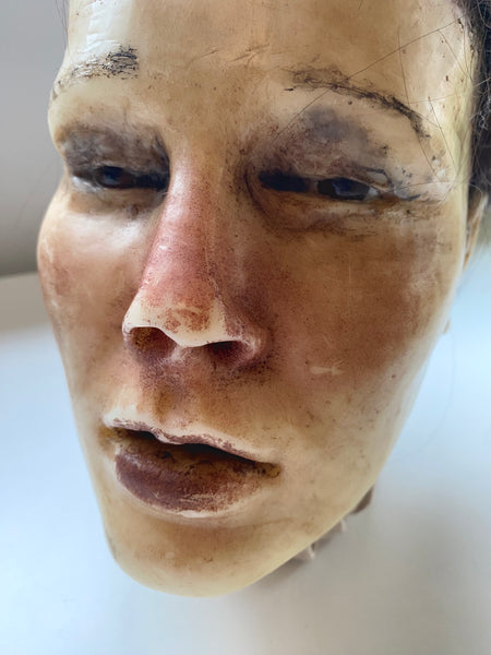 Antique Wax Medical Moulage Of A Female c.1900