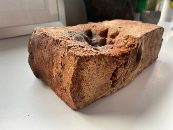 A Salvaged Victorian House Brick With A Curious Paw Print, Dating To Around 1860 - Source Vintage
