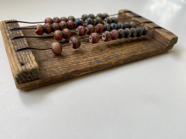 Antique Folk Art Scratch Built Abacus c.1900 - Source Vintage