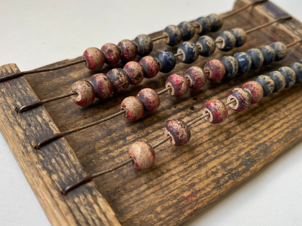 Antique Folk Art Scratch Built Abacus c.1900 - Source Vintage