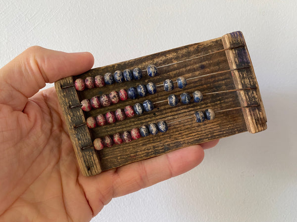 Antique Folk Art Scratch Built Abacus c.1900 - Source Vintage