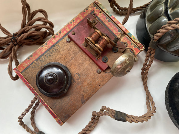*RESERVED FOR TIM* Rare WW2 French Resistance Scratch Built Communications Radio Made From Old Cigar Box - Source Vintage