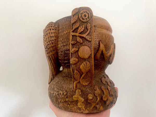 An Astonishing Antique Late 19th Century Gothic Revival Carved Folk Art Ceremonial Mead Chalice - Source Vintage