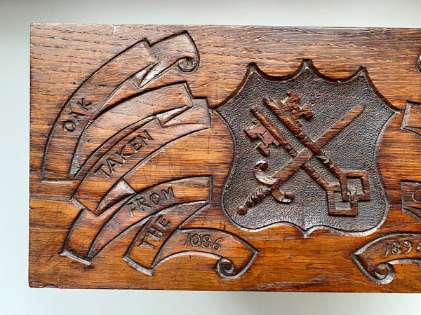 A Rare Folk Art Stand Made With Oak From Winchester Cathedral - Source Vintage