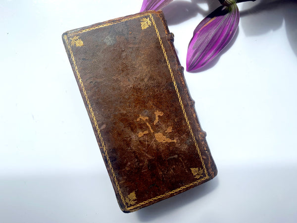 A Mysterious Antique 17th Century Spy Book With Secret Covert Device Wired Within & Button To The Spine - Source Vintage