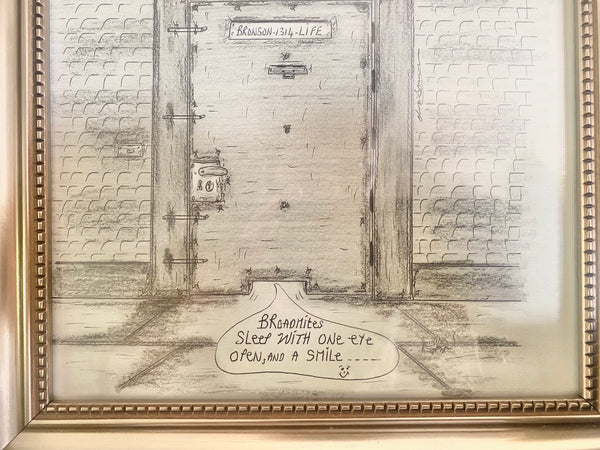 A Rare Original Signed Sketch By Lifer, Charles Bronson, Britain’s Most Notorious Prisoner - Source Vintage