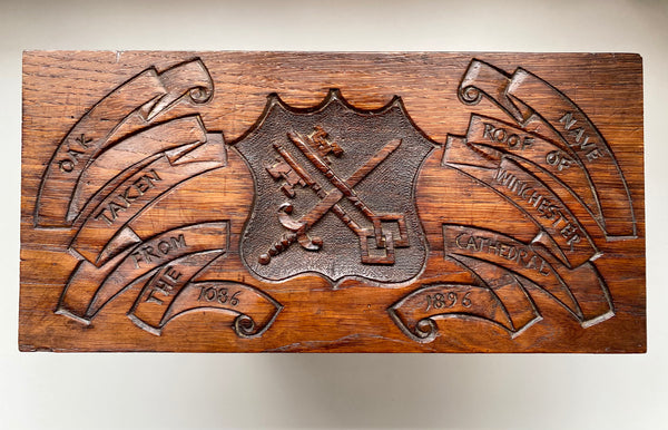 A Rare Folk Art Stand Made With Oak From Winchester Cathedral - Source Vintage