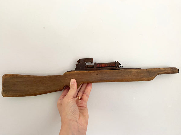 Antique 1920s Scratch Built Folk Art Primitive Toy - Source Vintage