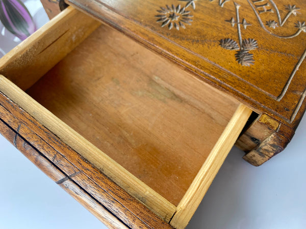 Antique 19th Century Scratch Built Folk Art Secret Book Box ‘Mrs S Huddlestone’ - Source Vintage