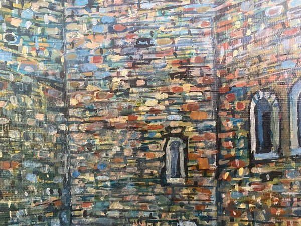 Vintage Oil On Board Reproduction Painting Of Van Gogh’s ‘Prisoners Exercising’ - Source Vintage