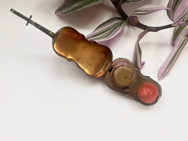 Rare Antique 19th Century Novelty Travelling Inkwell In The Form Of A Cello - Source Vintage