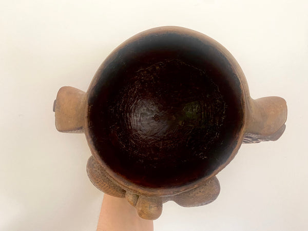An Astonishing Antique Late 19th Century Gothic Revival Carved Folk Art Ceremonial Mead Chalice - Source Vintage