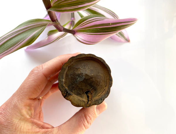 Unusual Antique Carved Treen Folk Art Love Token Beaker - Source Vintage