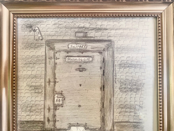 A Rare Original Signed Sketch By Lifer, Charles Bronson, Britain’s Most Notorious Prisoner - Source Vintage