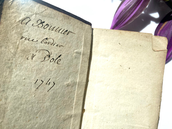 A Mysterious Antique 17th Century Spy Book With Secret Covert Device Wired Within & Button To The Spine - Source Vintage