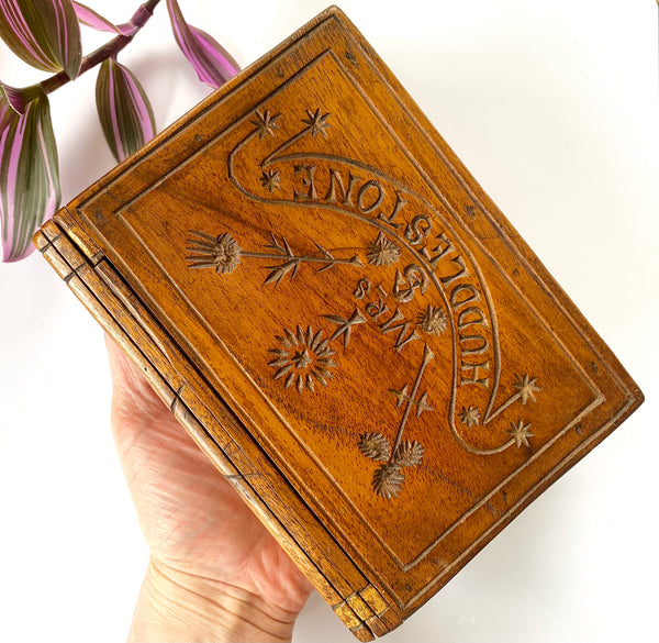 Antique 19th Century Scratch Built Folk Art Secret Book Box ‘Mrs S Huddlestone’ - Source Vintage